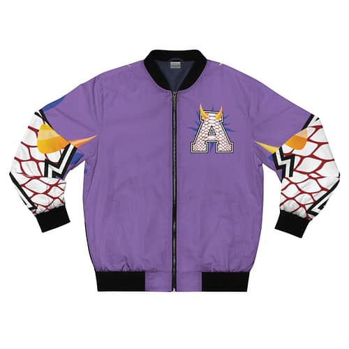 Alumni Bomber Jacket : Reptile red / lt prp