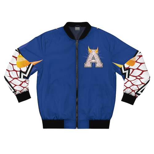 Alumni Bomber Jacket : Reptile red / drk blue