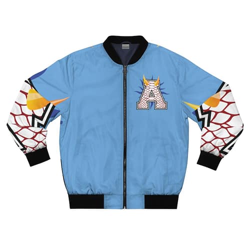 Alumni Bomber Jacket : Reptile red / lt blue