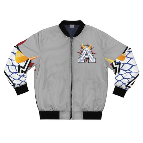 Alumni Bomber Jacket : Reptile blue /lt gray