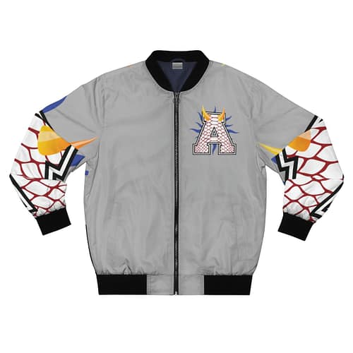 Alumni Bomber Jacket : Reptile red / grey