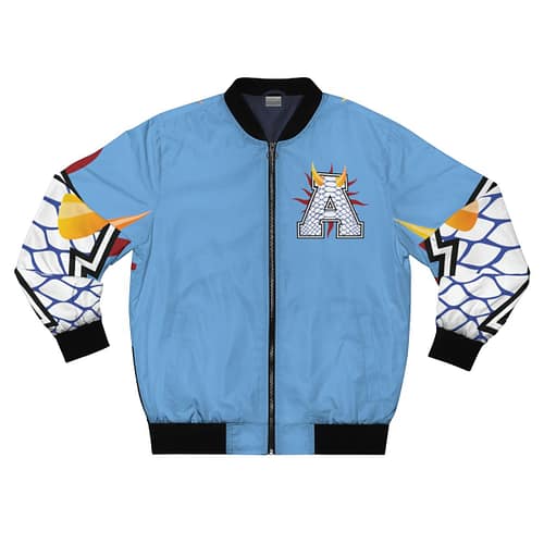 Alumni Bomber Jacket : Reptile blue / lt blue