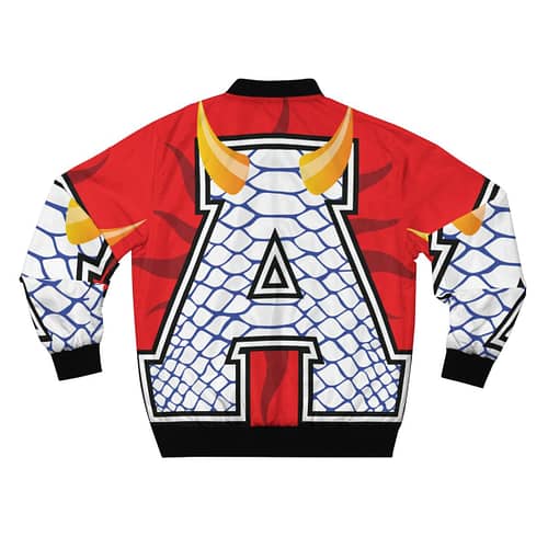 Alumni Bomber Jacket : Reptile blue / red