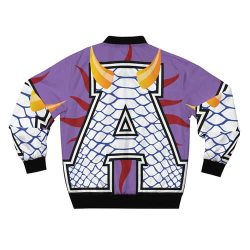 Alumni Bomber Jacket : Reptile blue /lt purple