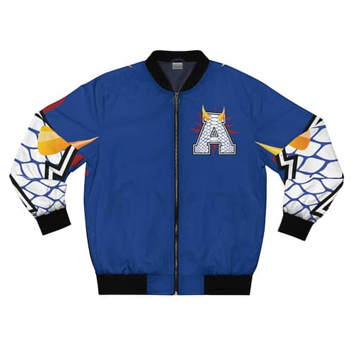 Alumni Bomber Jacket : Reptile blue / dark blue