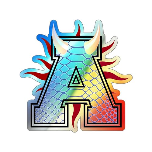 Holographic Die-cut Stickers Alumni : Reptile blue