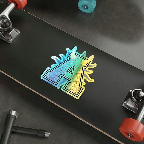 Holographic Die-cut Stickers Alumni : reptile red