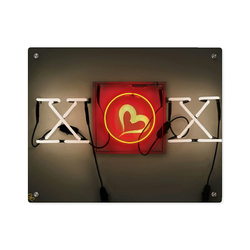 Acrylic Wall Art Panels - XOX neon digital painting