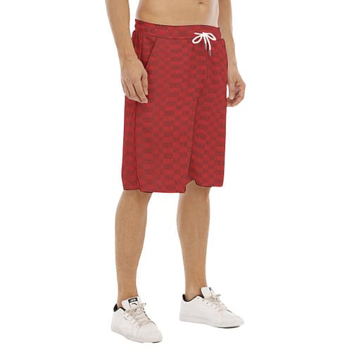 Crimson All Over Tether Loose Shorts