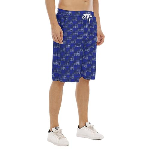 Blue All Over Tether Loose Shorts