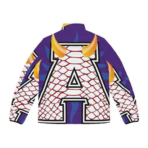 Alumni Puffer Jacket : Reptile Red / Purple - Image 3