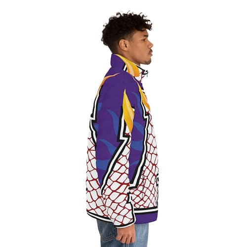 Alumni Puffer Jacket : Reptile Red / Purple - Image 5