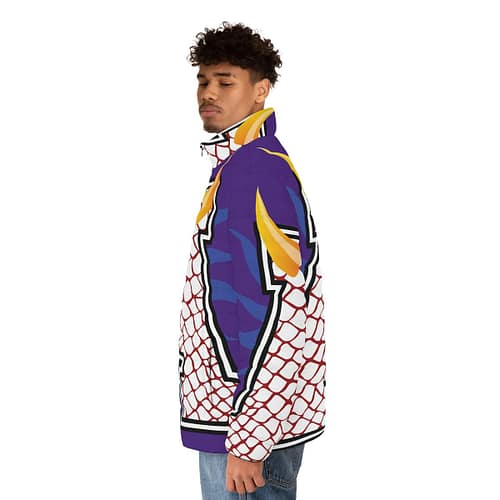 Alumni Puffer Jacket : Reptile Red / Purple - Image 6
