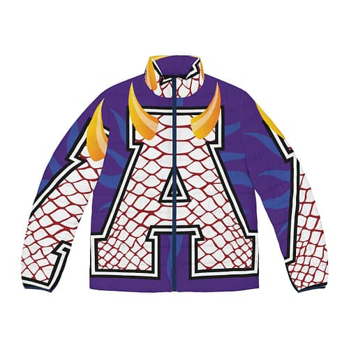 Alumni Puffer Jacket : Reptile Red / Purple - Image 8