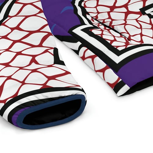 Alumni Puffer Jacket : Reptile Red / Purple - Image 14