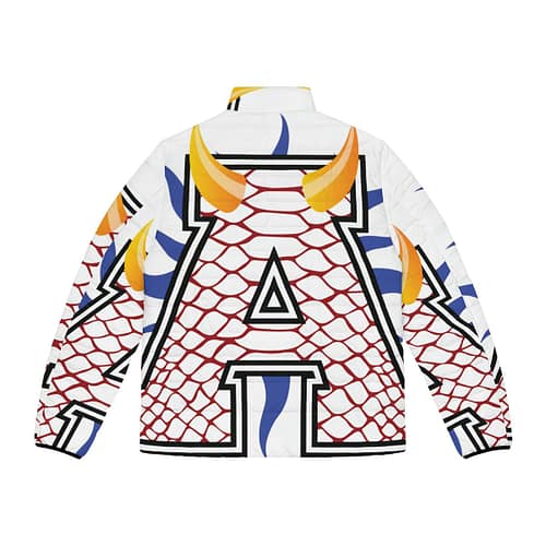 Men's Puffer Jacket Alumni : Reptile Red / White - Image 3