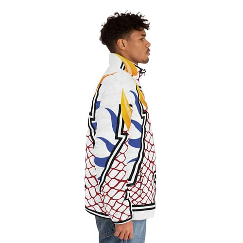 Men's Puffer Jacket Alumni : Reptile Red / White - Image 12