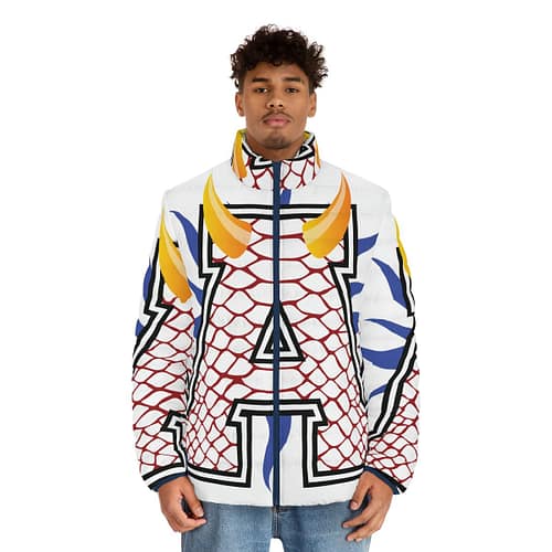 Men's Puffer Jacket Alumni : Reptile Red / White - Image 10