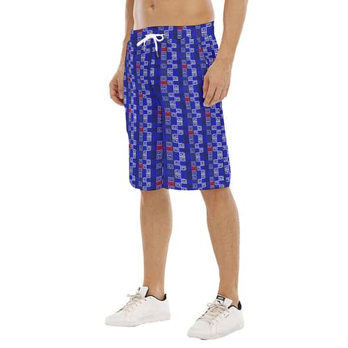 Red White Blue All Over Tether Loose Shorts - Image 3