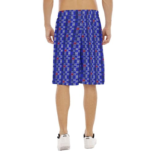 Red White Blue All Over Tether Loose Shorts - Image 4