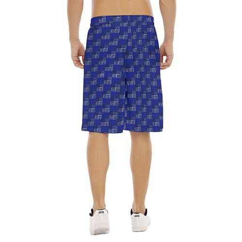 Blue All Over Tether Loose Shorts - Image 4